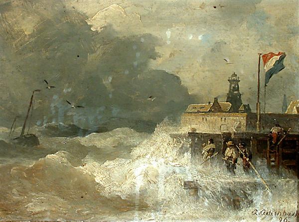 Andreas Achenbach Sturm an der Kuste